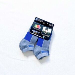 4/$22 Fruit of The Loom Sport Low Cut Boys Ankle Socks Blue Grey Dry 6 Pack 3-9